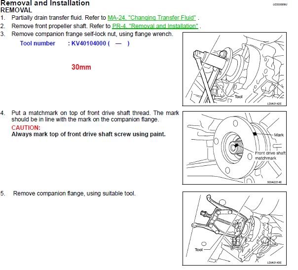 DIY Front Transfer Case Seal Replacement Nissan Titan Forum